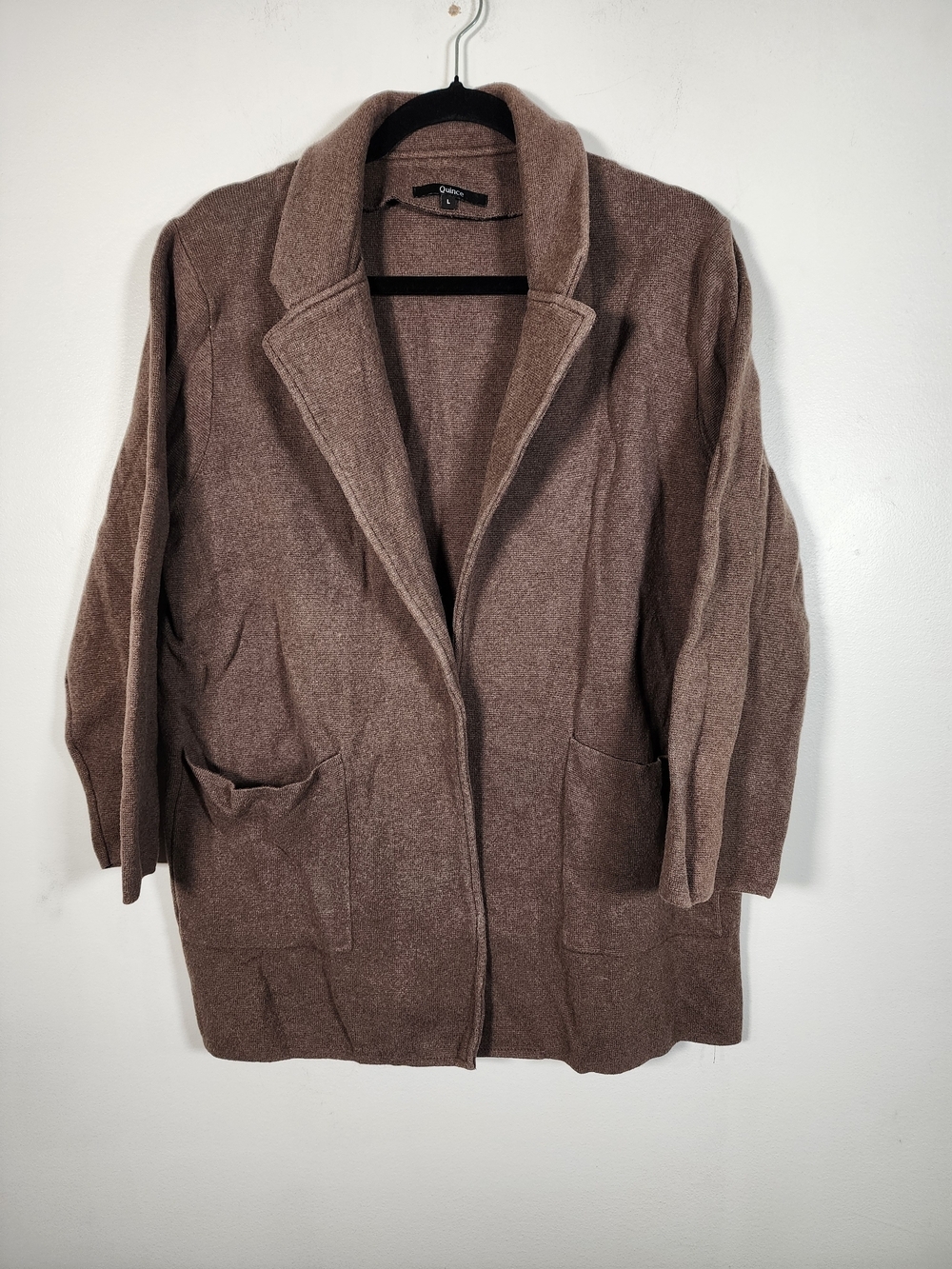 Quince Taupe Brown Knit Blazer Jacket - Picture 5 of 5